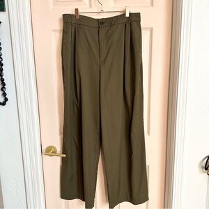 Green Zara high waisted trousers